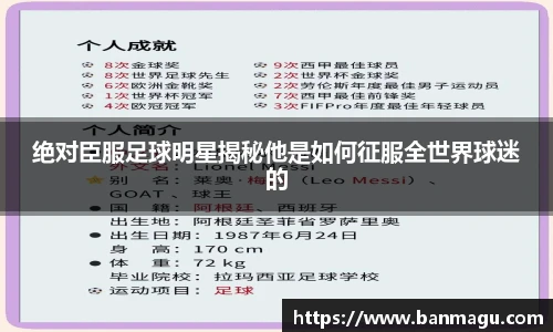 绝对臣服足球明星揭秘他是如何征服全世界球迷的